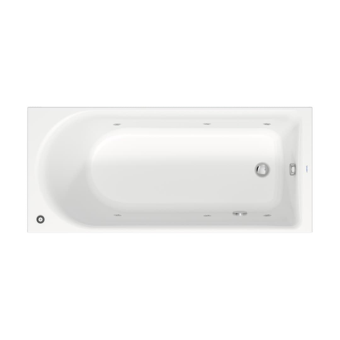 Duravit D-Neo – Μπανιέρα – 1700×750 mm, εντοιχιζόμενη, υδρομασάζ Jet Project – White Glossy (760479000JP1000)