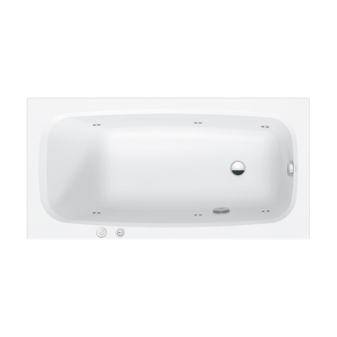 Duravit Aurena – Μπανιέρα – 1500×750 mm, εντοιχιζόμενη, υδρομασάζ Jet-System – White Matt (760545BA0JS1000)