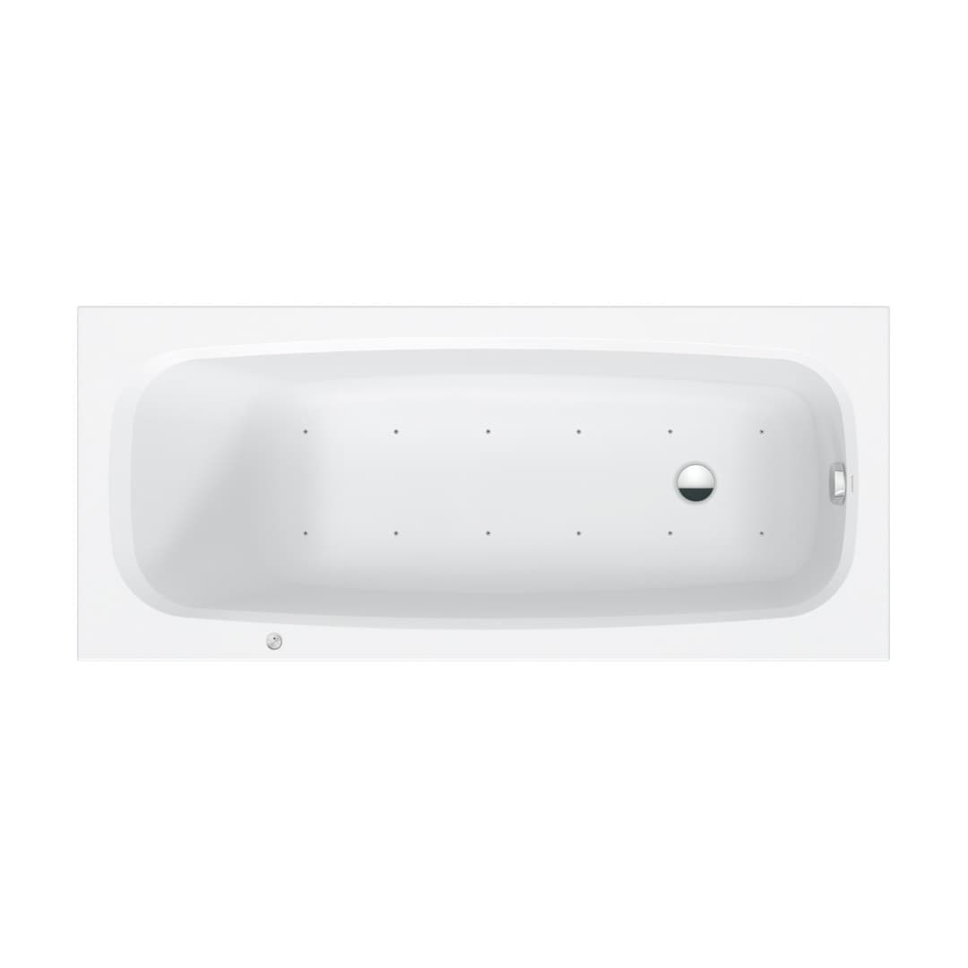 Duravit Aurena – Μπανιέρα – 1600×700 mm, εντοιχιζόμενη, υδρομασάζ Air-System – White Matt (760546BA0AS0000)