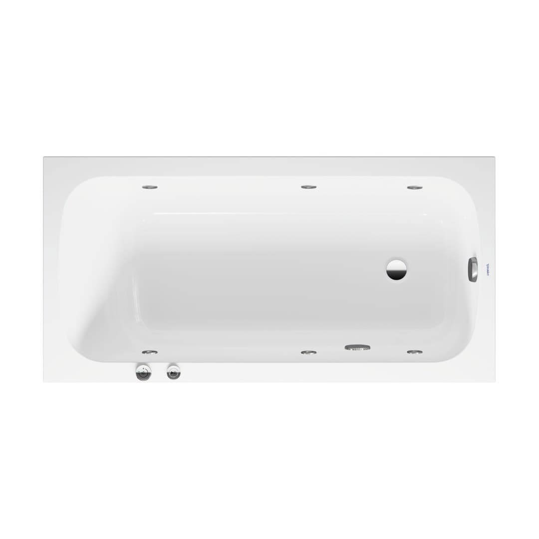 Duravit Collection One – Μπανιέρα – 1500×750 mm, εντοιχιζόμενη, υδρομασάζ Jet-System – White Glossy (760609000JS1000)