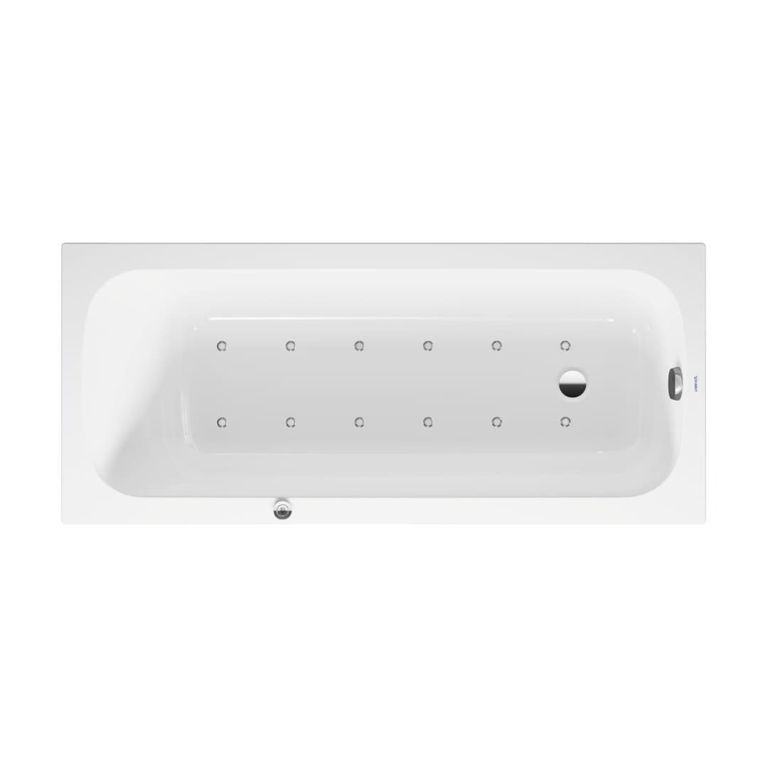 Duravit Collection One – Μπανιέρα – 1600×700 mm, εντοιχιζόμενη, υδρομασάζ Air-System – White Glossy (760610000AS0000)