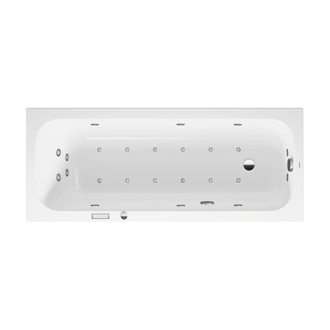 Duravit Collection One – Μπανιέρα – 1700×700 mm, εντοιχιζόμενη, υδρομασάζ Combi-System E – White Glossy (760611000CE1000)