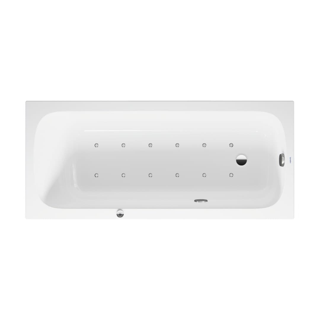 Duravit Collection One – Μπανιέρα – 1700×750 mm, εντοιχιζόμενη, υδρομασάζ Air-System – White Glossy (760612000AS0000)