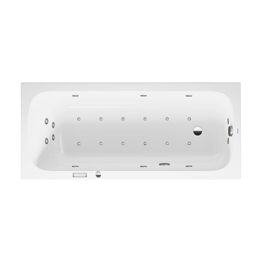 Duravit Collection One – Μπανιέρα – 1700×750 mm, εντοιχιζόμενη, υδρομασάζ Combi-System E – White Glossy (760612000CE1000)