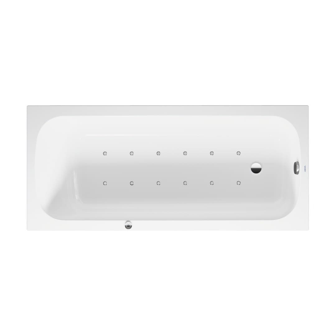 Duravit Collection One – Μπανιέρα – 1800×800 mm, εντοιχιζόμενη, υδρομασάζ Air-System, 1 πλάτες – White Glossy (760613000AS0000)