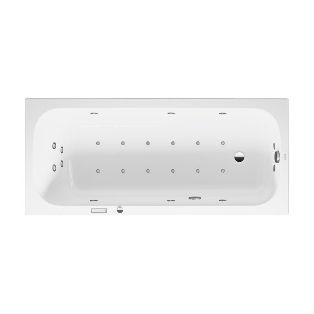 Duravit Collection One – Μπανιέρα – 1800×800 mm, εντοιχιζόμενη, υδρομασάζ Combi-System E, 1 πλάτες – White Glossy (760613000CE1000)