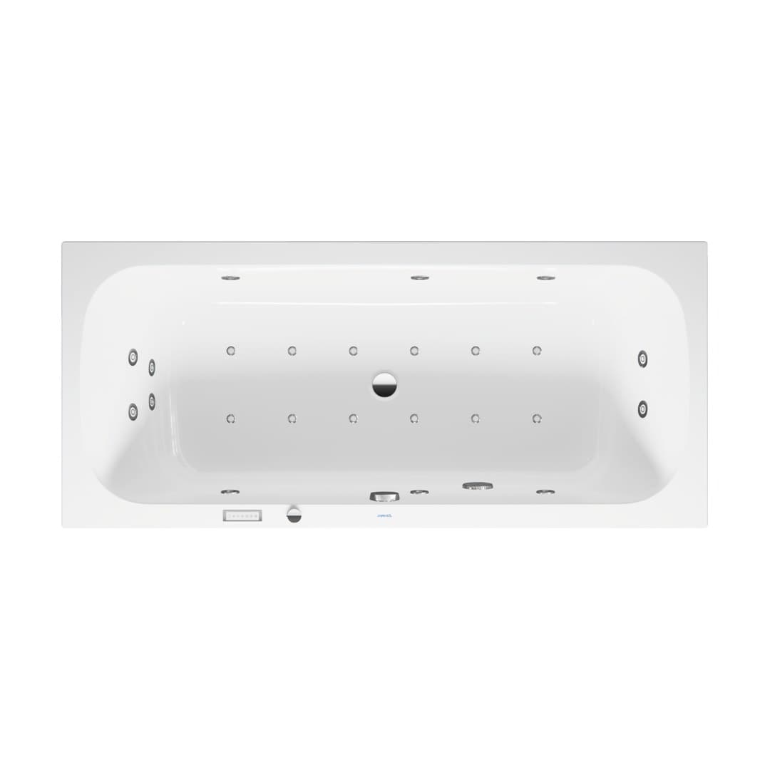 Duravit Collection One – Μπανιέρα – 1800×800 mm, εντοιχιζόμενη, υδρομασάζ Combi-System E, 2 πλάτες – White Glossy (760614000CE1000)