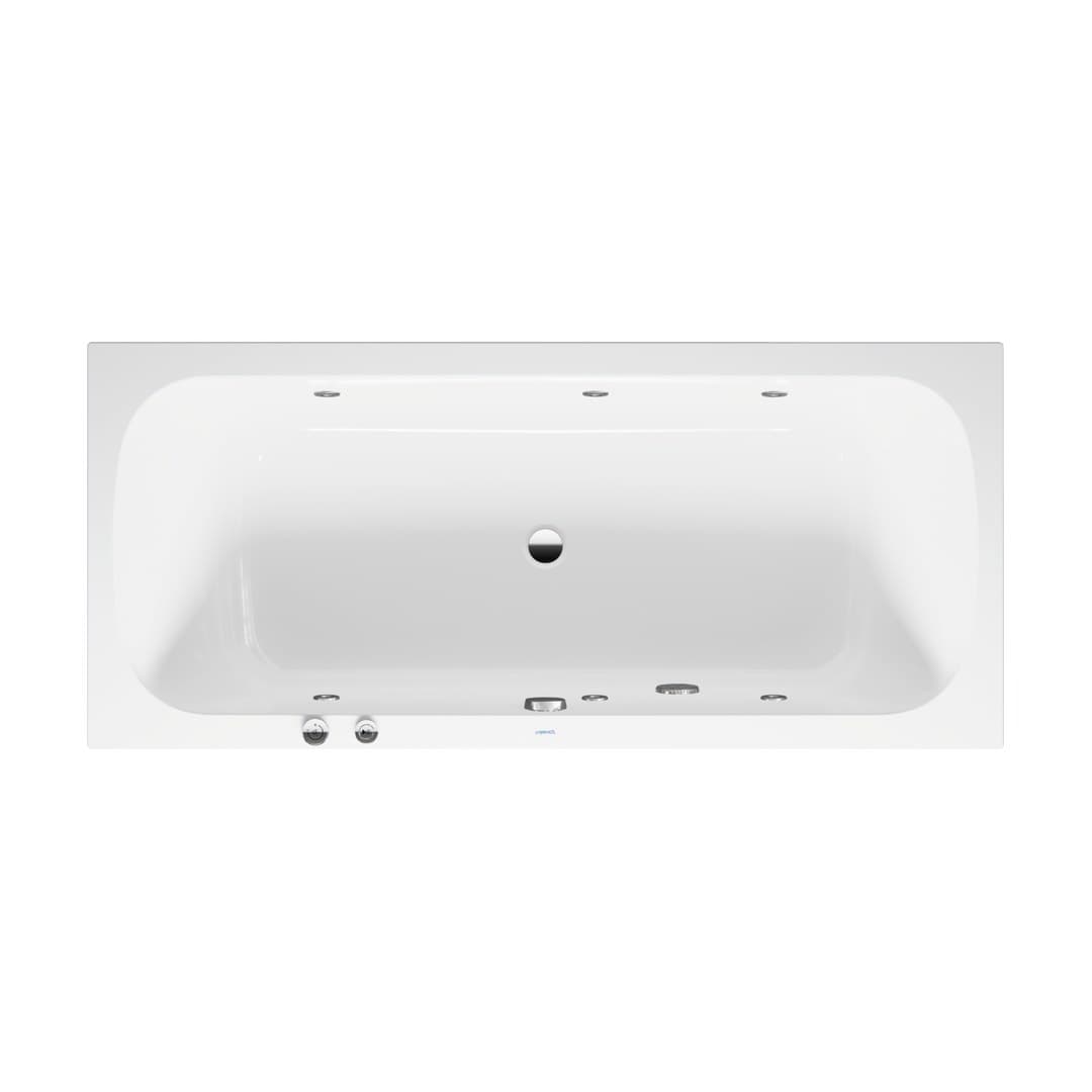 Duravit Collection One – Μπανιέρα – 1800×800 mm, εντοιχιζόμενη, υδρομασάζ Jet-System, 2 πλάτες – White Glossy (760614000JS1000)