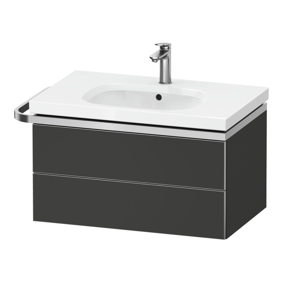Duravit Aurena – Έπιπλο Νιπτήρα – 784 mm, 2 συρτάρια, νιπτήρας κέντρο, μοντέλο AU4562 – Graphite Super Matt, Decor (AU4562080800000)