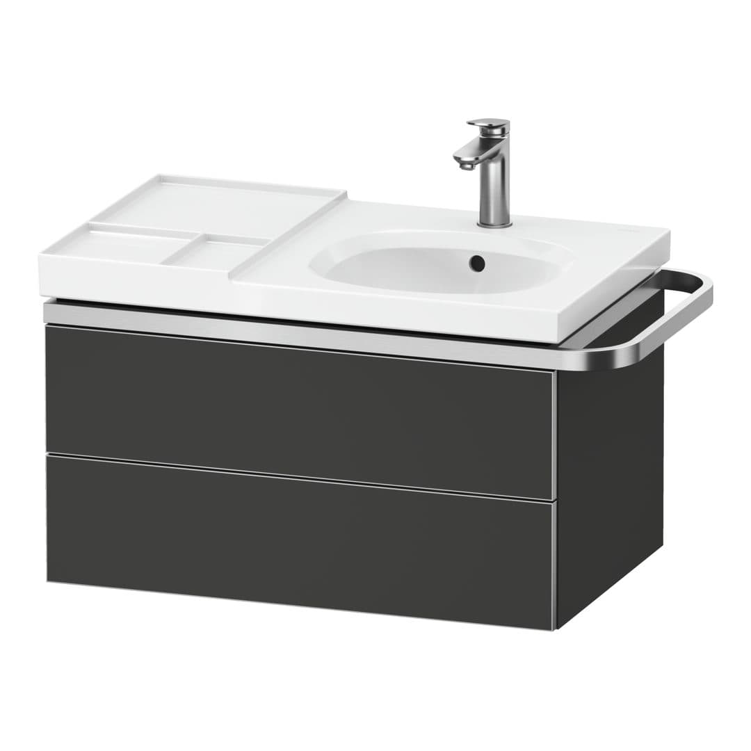 Duravit Aurena – Έπιπλο Νιπτήρα – 784 mm, 2 συρτάρια, νιπτήρας δεξιά, μοντέλο AU4565 – Graphite Super Matt, Decor (AU4565080800000)