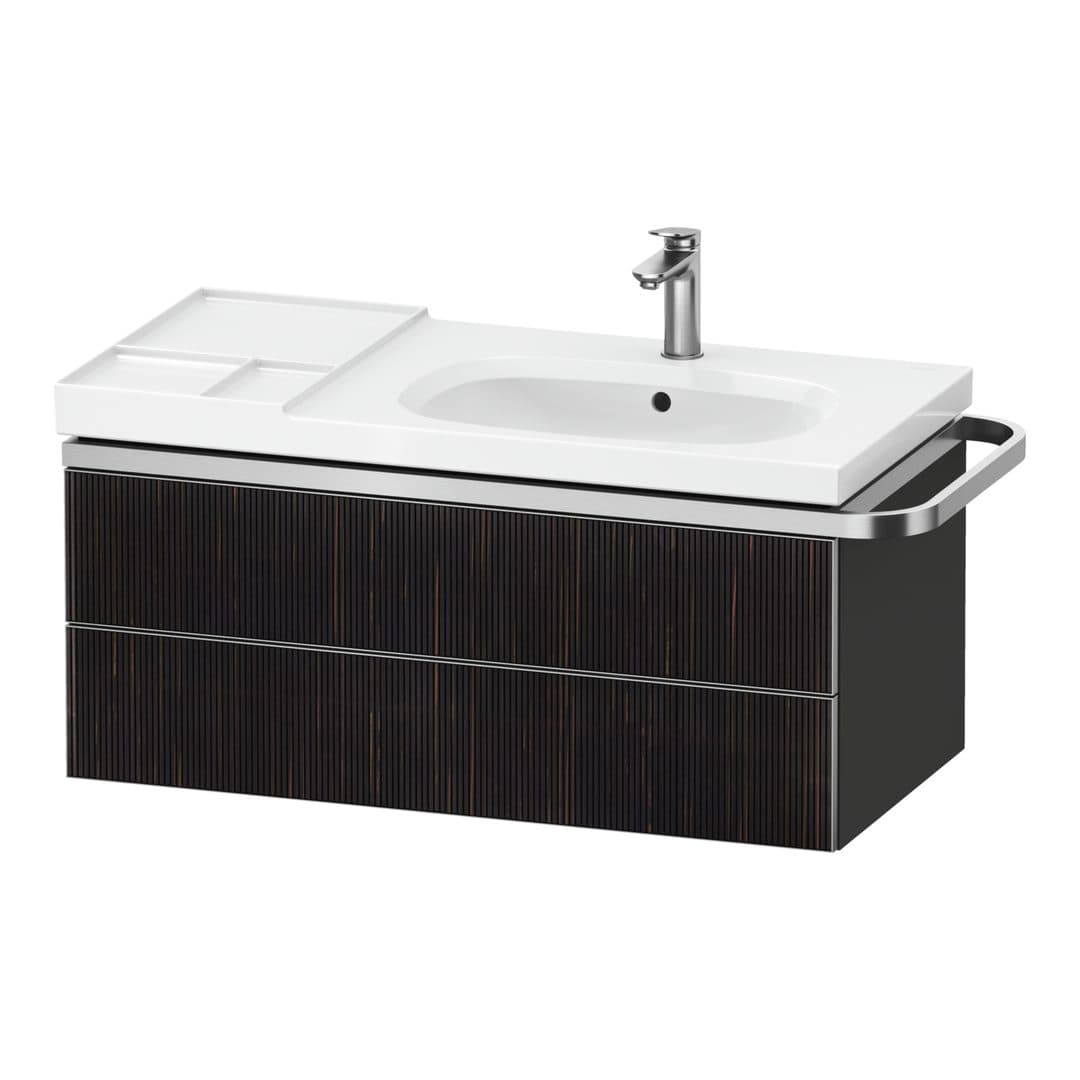 Duravit Aurena – Έπιπλο Νιπτήρα – 984 mm, 2 συρτάρια, νιπτήρας δεξιά, σώμα Graphite Super Matt – Embossed Ebony Matt, Real wood veneer (AU4567067800000)