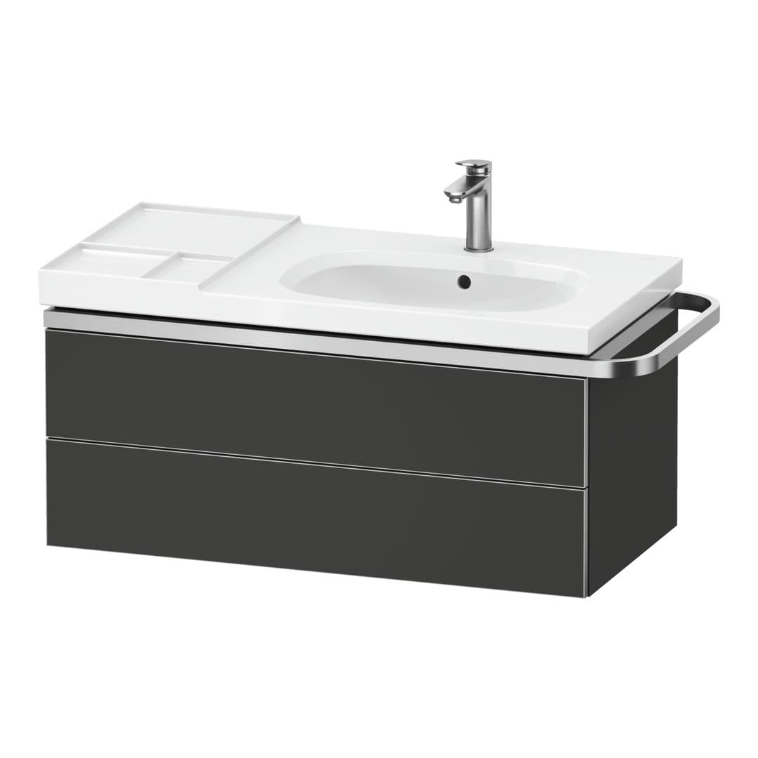 Duravit Aurena – Έπιπλο Νιπτήρα – 984 mm, 2 συρτάρια, νιπτήρας δεξιά – Graphite Super Matt, Decor (AU4567080800000)