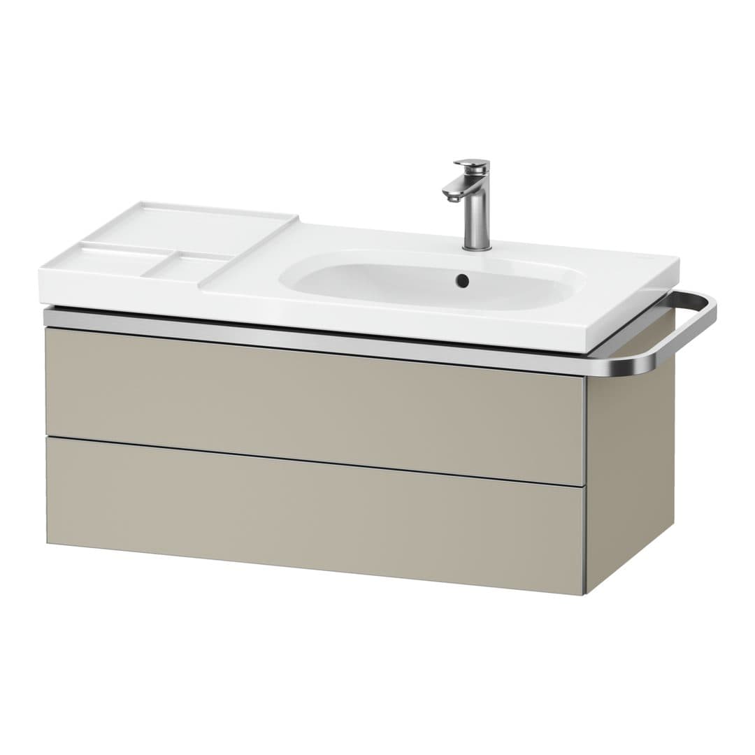 Duravit Aurena – Έπιπλο Νιπτήρα – 984 mm, 2 συρτάρια, νιπτήρας δεξιά – Taupe Super Matt, Decor (AU4567083830000)