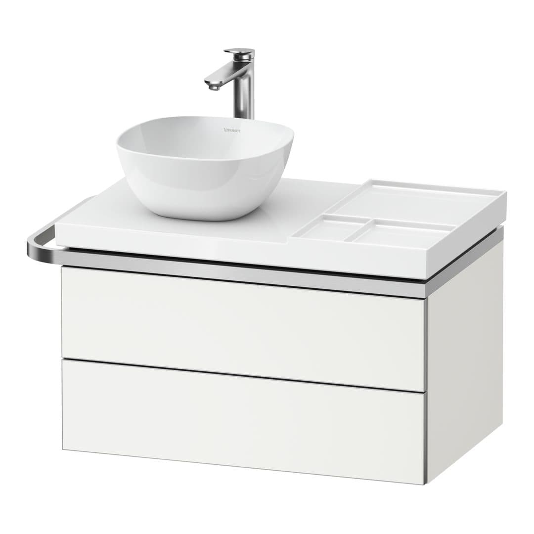 Duravit Aurena – Έπιπλο Νιπτήρα – 784 mm, 2 συρτάρια, νιπτήρας αριστερά, μοντέλο AU4568 – White Super Matt, Decor (AU4568084840000)