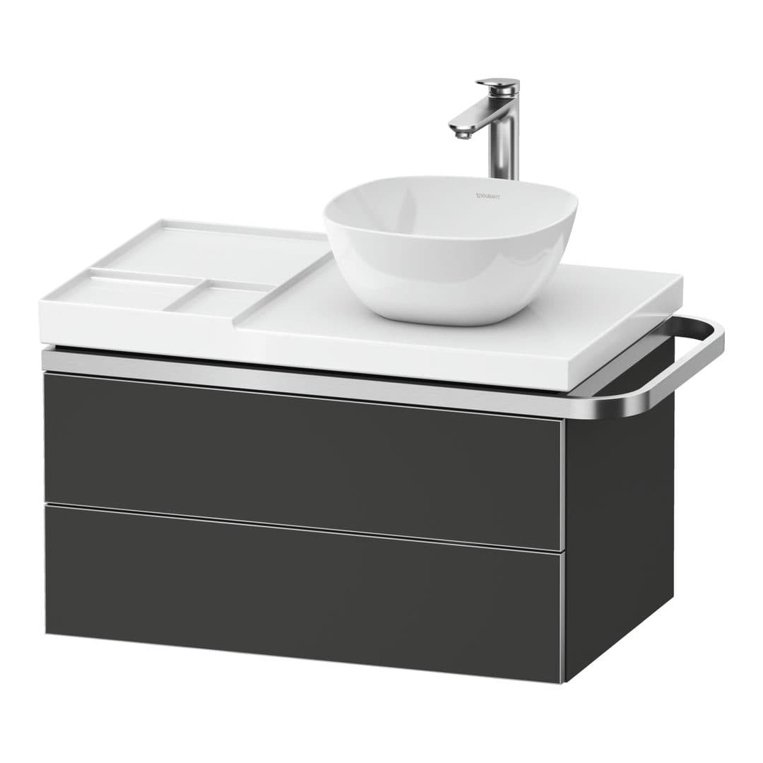 Duravit Aurena – Έπιπλο Νιπτήρα – 784 mm, 2 συρτάρια, νιπτήρας δεξιά, μοντέλο AU4569 – Graphite Super Matt, Decor (AU4569080800000)