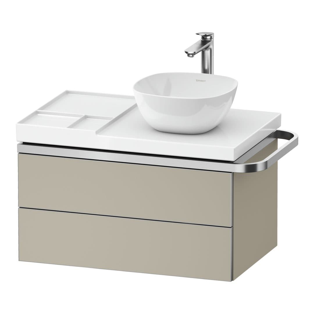 Duravit Aurena – Έπιπλο Νιπτήρα – 784 mm, 2 συρτάρια, νιπτήρας δεξιά, μοντέλο AU4569 – Taupe Super Matt, Decor (AU4569083830000)