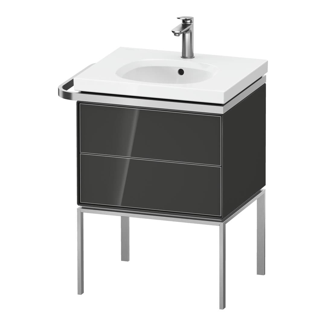 Duravit Aurena – Έπιπλο Νιπτήρα – 584 mm, 2 συρτάρια, νιπτήρας κέντρο, μοντέλο AU4570 – Graphite High Gloss, Lacquer (AU45700H1H10000)