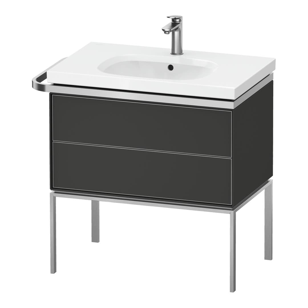 Duravit Aurena – Έπιπλο Νιπτήρα – 784 mm, 2 συρτάρια, νιπτήρας κέντρο, μοντέλο AU4572 – Graphite Satin Matt, Lacquer (AU4572058580000)
