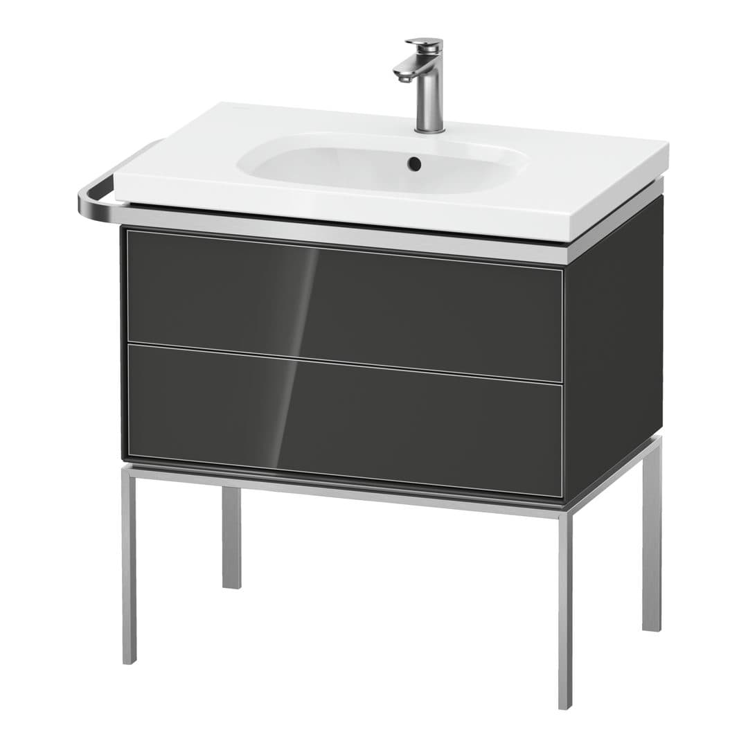 Duravit Aurena – Έπιπλο Νιπτήρα – 784 mm, 2 συρτάρια, νιπτήρας κέντρο, μοντέλο AU4572 – Graphite High Gloss, Lacquer (AU45720H1H10000)