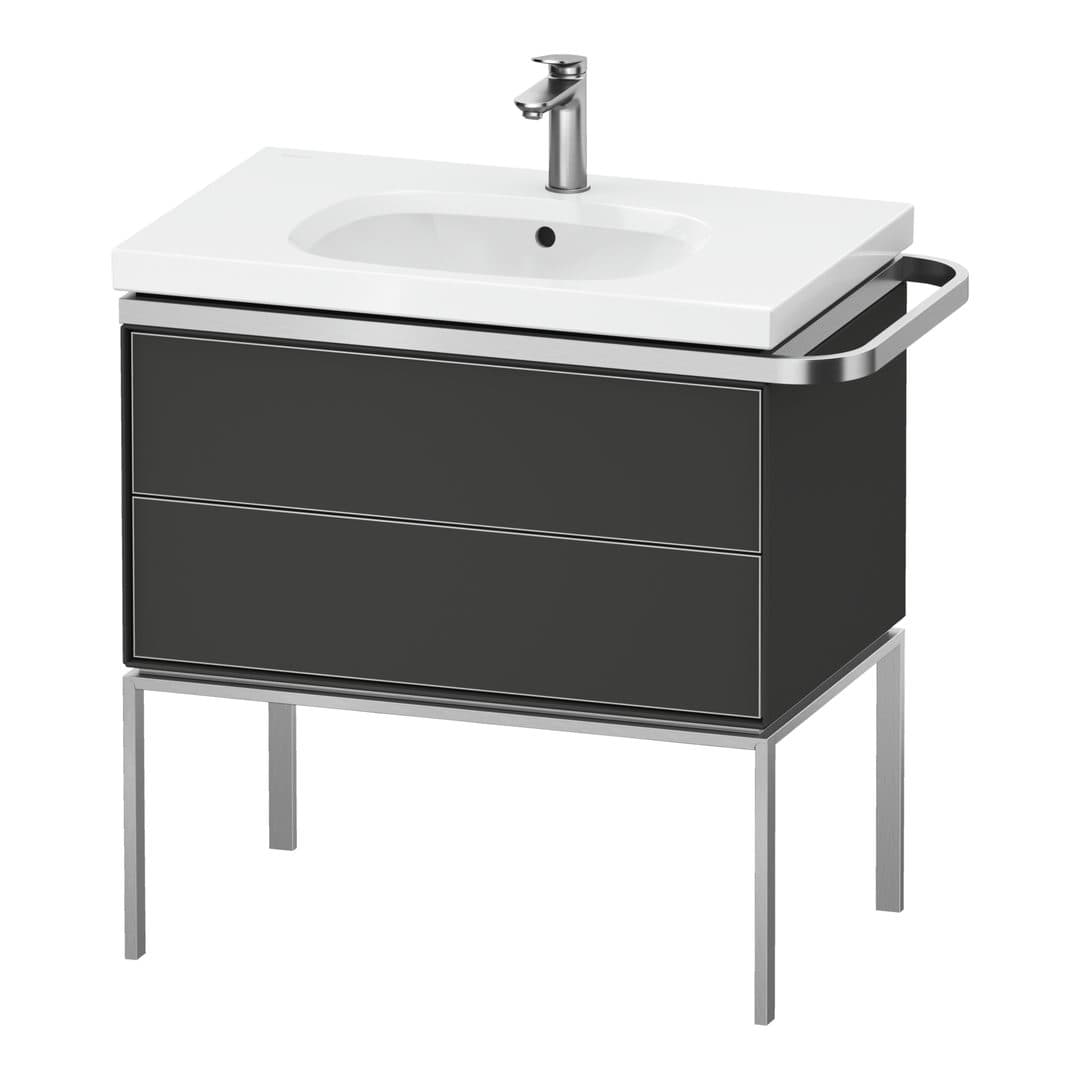 Duravit Aurena – Έπιπλο Νιπτήρα – 784 mm, 2 συρτάρια, νιπτήρας κέντρο, μοντέλο AU4573 – Graphite Satin Matt, Lacquer (AU4573058580000)