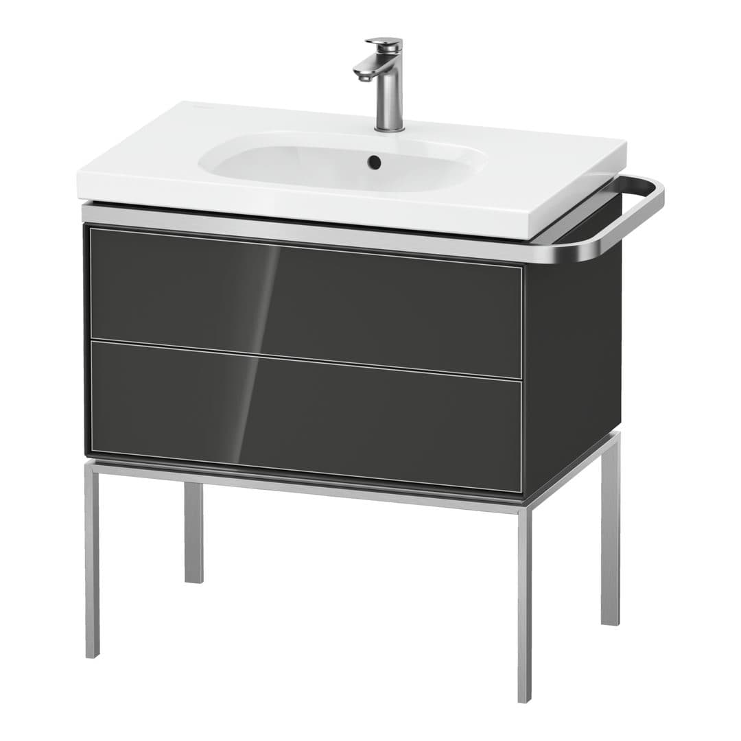 Duravit Aurena – Έπιπλο Νιπτήρα – 784 mm, 2 συρτάρια, νιπτήρας κέντρο, μοντέλο AU4573 – Graphite High Gloss, Lacquer (AU45730H1H10000)