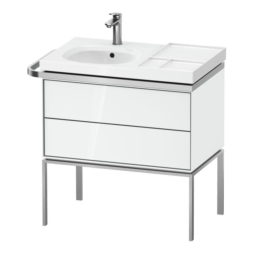 Duravit Aurena – Έπιπλο Νιπτήρα – 784 mm, 2 συρτάρια, νιπτήρας αριστερά, 784 x 492 x 802 mm – White High Gloss, Lacquer (AU4574085850000)
