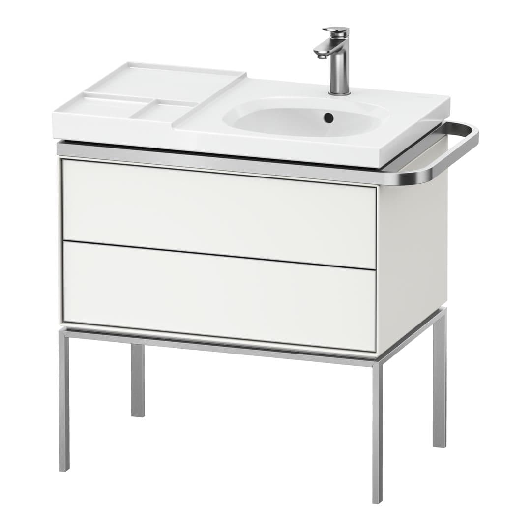 Duravit Aurena – Έπιπλο Νιπτήρα – 784 mm, 2 συρτάρια, νιπτήρας δεξιά, 784 x 492 x 802 mm – White Satin Matt, Lacquer (AU4575036360000)