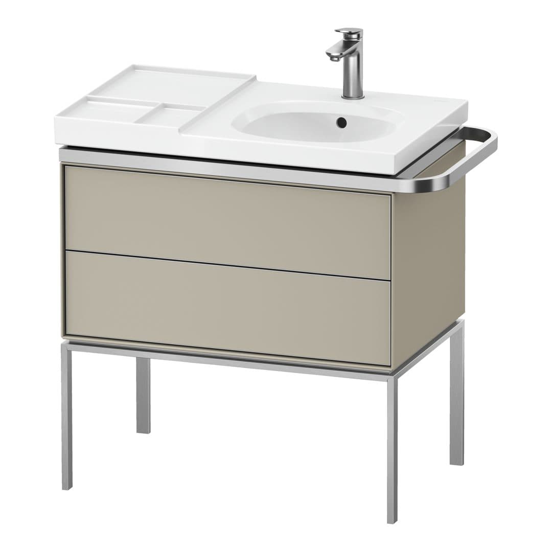 Duravit Aurena – Έπιπλο Νιπτήρα – 784 mm, 2 συρτάρια, νιπτήρας δεξιά, 784 x 492 x 802 mm – Taupe Satin Matt, Lacquer (AU4575060600000)