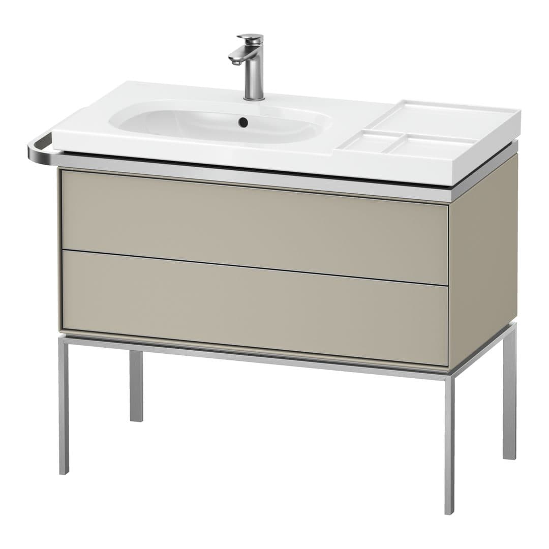 Duravit Aurena – Έπιπλο Νιπτήρα – 984 mm, 2 συρτάρια, νιπτήρας αριστερά – Taupe Satin Matt, Lacquer (AU4576060600000)