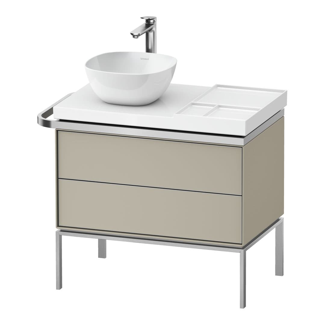 Duravit Aurena – Έπιπλο Νιπτήρα – 784 mm, 2 συρτάρια, νιπτήρας αριστερά, 784 x 492 x 702 mm – Taupe Satin Matt, Lacquer (AU4578060600000)
