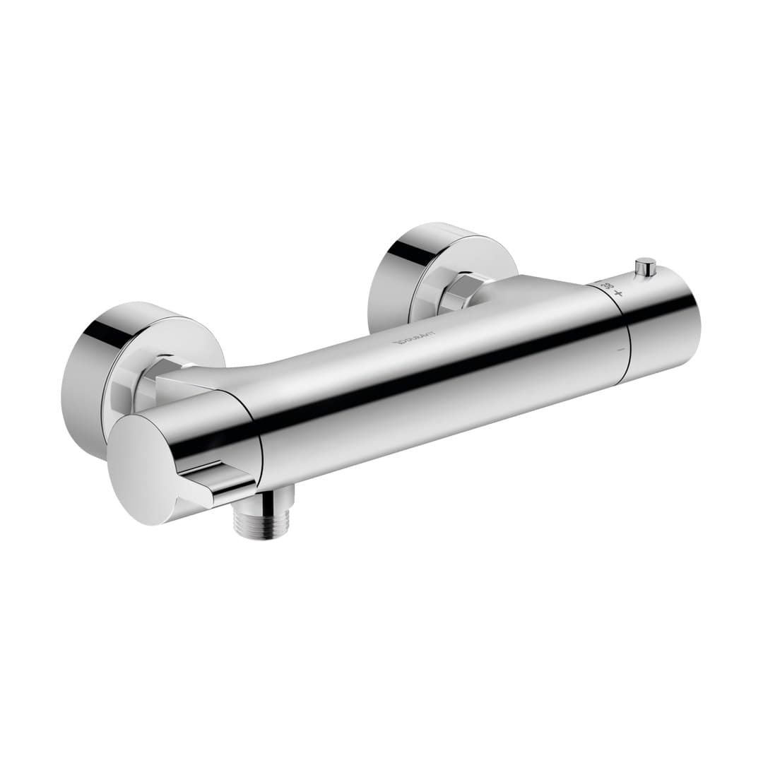 Duravit B.2 – Μπαταρία Λουτρού Τοίχου – για ντους, θερμοστατική – Chrome High Gloss (B24220000010)