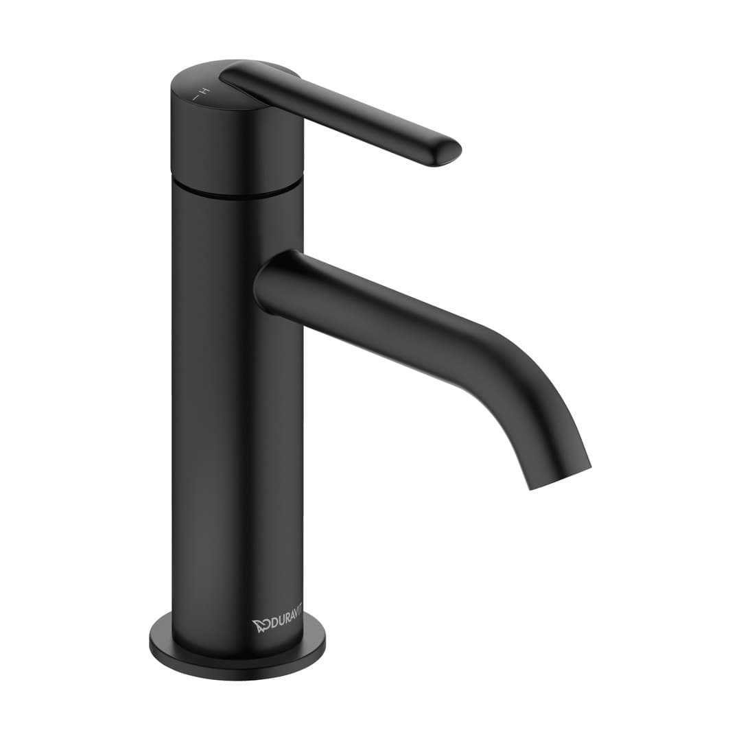 Duravit Balcoon – Μπαταρία Νιπτήρα – S, FreshStart, MinusFlow, χωρίς βαλβίδα – Black Matt (BA1013002046)