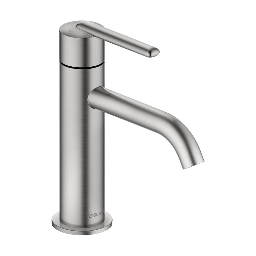 Duravit Balcoon – Μπαταρία Νιπτήρα – S, FreshStart, MinusFlow, χωρίς βαλβίδα – Stainless steel Brushed (BA1013002070)