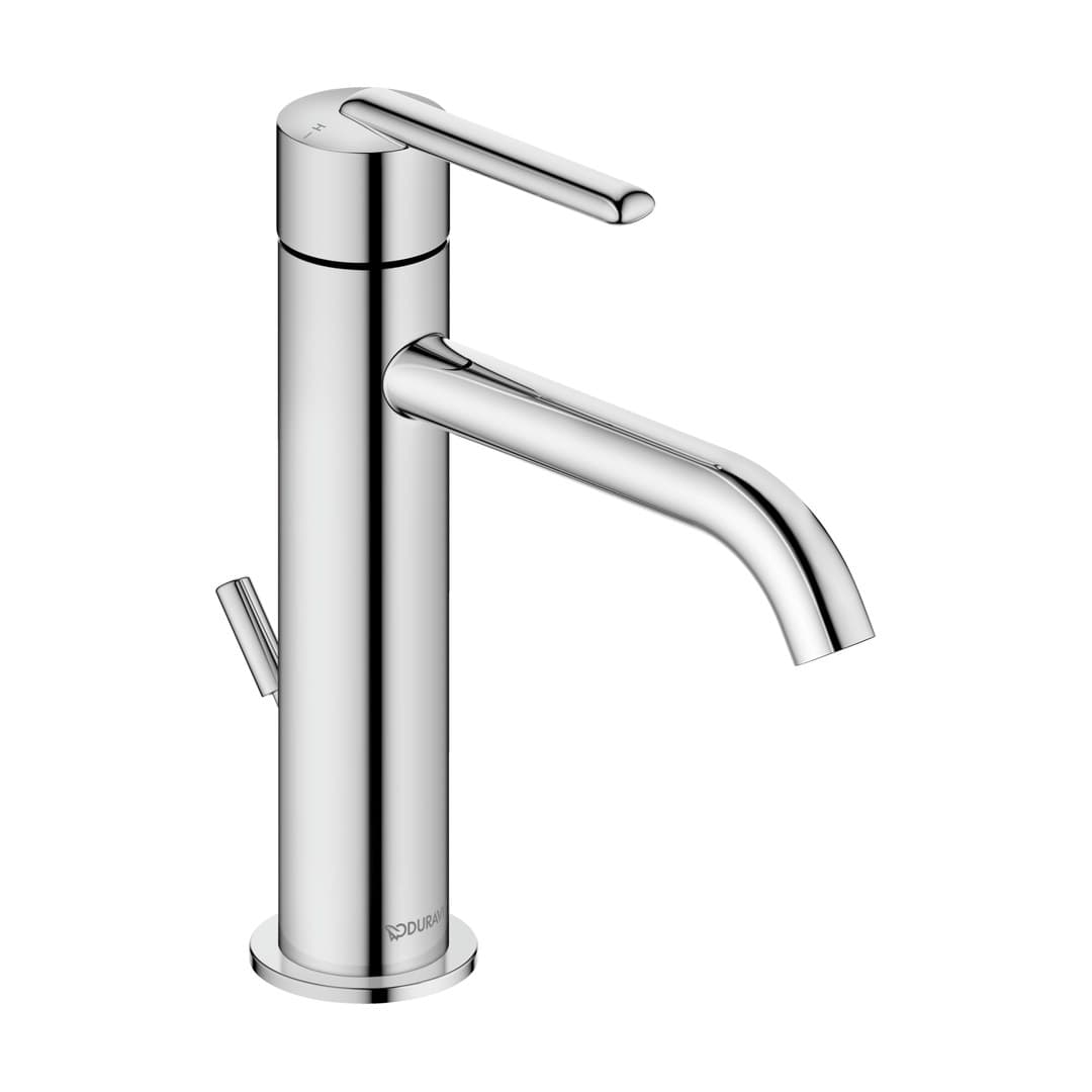 Duravit Balcoon – Μπαταρία Νιπτήρα – M, FreshStart, MinusFlow, με βαλβίδα – Chrome High Gloss (BA1023001010)