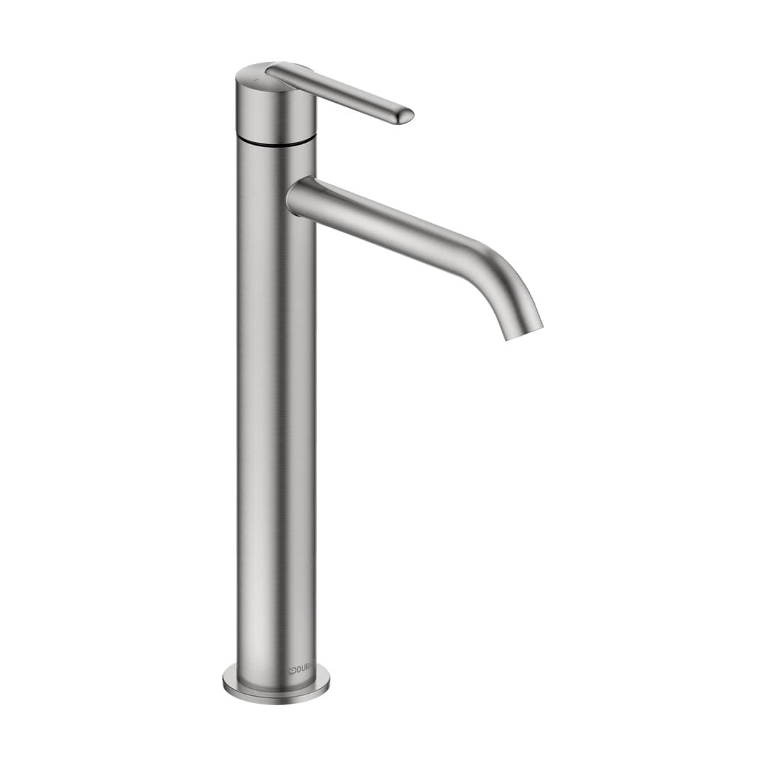 Duravit Balcoon – Μπαταρία Νιπτήρα Ψηλή – Stainless steel Brushed (BA1043002070)