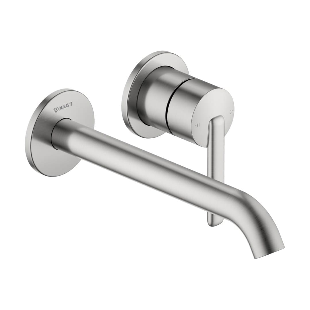 Duravit Balcoon – Μπαταρία Νιπτήρα Τοίχου – Stainless steel Brushed (BA1070004070)