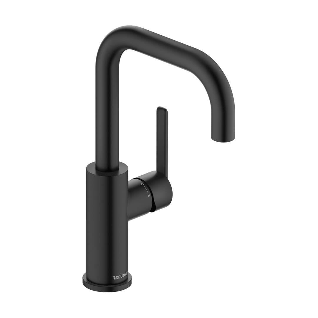 Duravit Balcoon – Μπαταρία Νιπτήρα – περιστρεφόμενο στόμιο – Black Matt (BA1100002046)