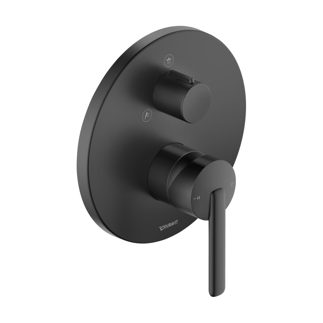 Duravit Balcoon – Μίκτης Εντοιχισμού – 2 έξοδοι – Black Matt (BA4210012046)