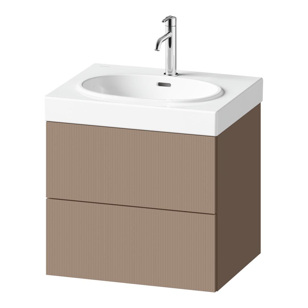Duravit Balcoon – Έπιπλο Νιπτήρα – 584 mm, 2 συρτάρια, νιπτήρας κέντρο – Umbra Structured Matt, Decor (BA47220JFIF0000)