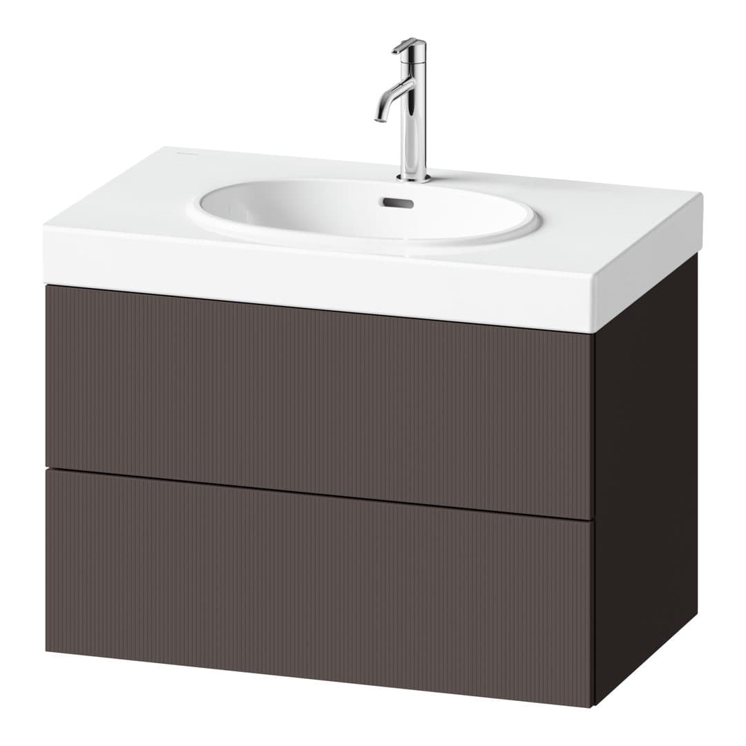 Duravit Balcoon – Έπιπλο Νιπτήρα – 784 mm, 2 συρτάρια, νιπτήρας κέντρο – Slate Brown Structured Matt, Decor (BA47230JGIG0000)