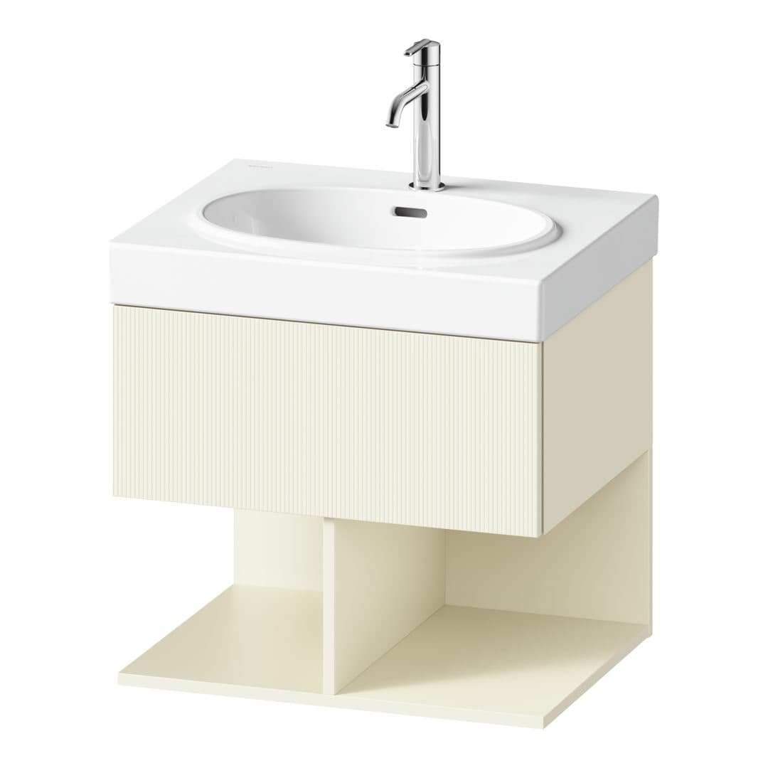 Duravit Balcoon – Έπιπλο Νιπτήρα – 584 mm, 1 συρτάρι, νιπτήρας κέντρο – Ivory Structured Matt, Decor (BA47260JDID0000)