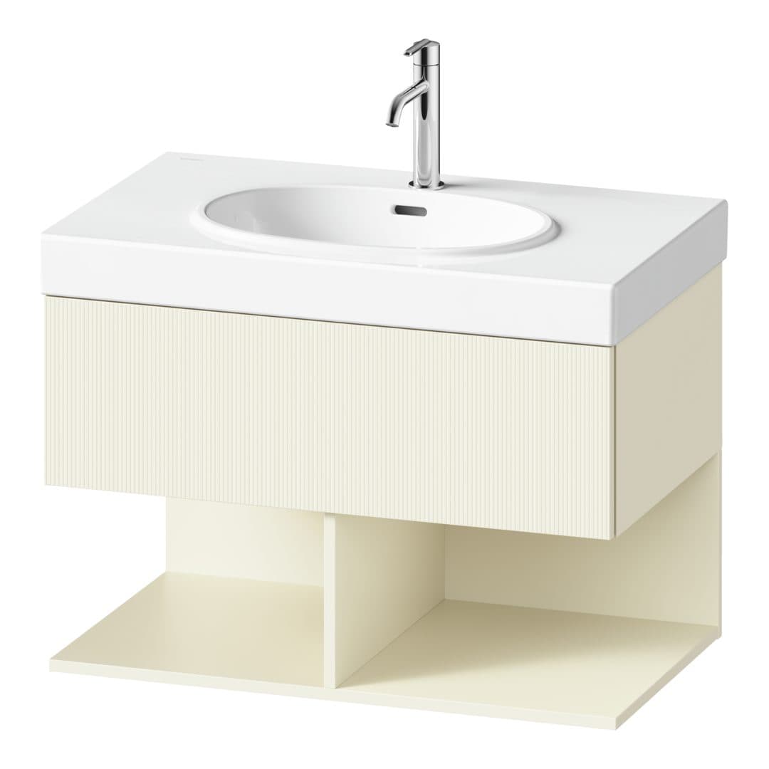 Duravit Balcoon – Έπιπλο Νιπτήρα – 784 mm, 1 συρτάρι, νιπτήρας κέντρο – Ivory Structured Matt, Decor (BA47270JDID0000)