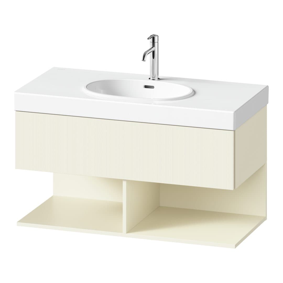 Duravit Balcoon – Έπιπλο Νιπτήρα – 984 mm, 1 συρτάρι, νιπτήρας κέντρο – Ivory Structured Matt, Decor (BA47280JDID0000)