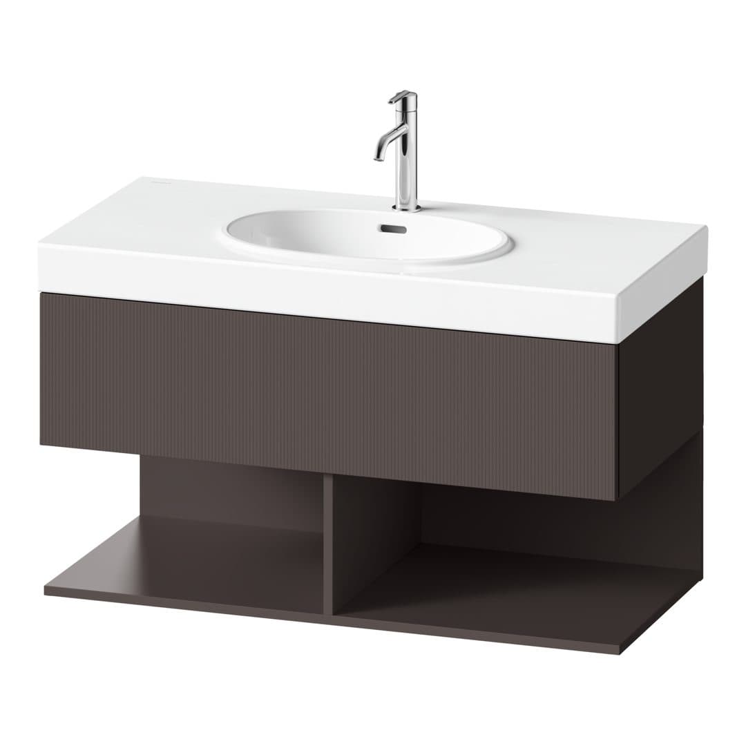 Duravit Balcoon – Έπιπλο Νιπτήρα – 984 mm, 1 συρτάρι, νιπτήρας κέντρο – Slate Brown Structured Matt, Decor (BA47280JGIG0000)