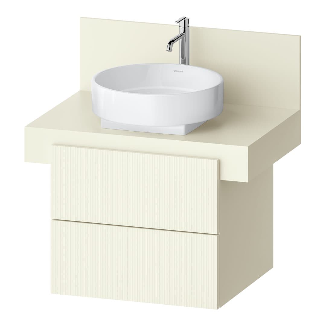 Duravit Balcoon – Έπιπλο Νιπτήρα – 600 mm, για κονσόλα, 2 συρτάρια, νιπτήρας κέντρο, 600 x 570 x 534 mm – Ivory Structured Matt, Decor (BA50120JDID0000)