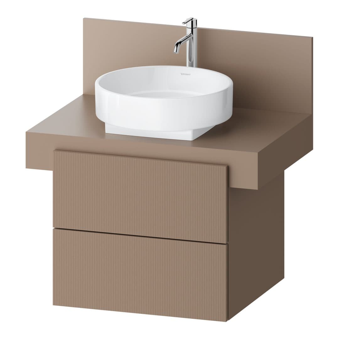 Duravit Balcoon – Έπιπλο Νιπτήρα – 600 mm, για κονσόλα, 2 συρτάρια, νιπτήρας κέντρο, 600 x 570 x 534 mm – Umbra Structured Matt, Decor (BA50120JFIF0000)