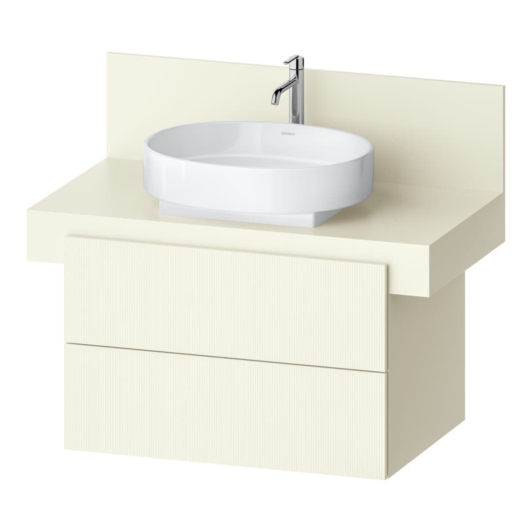 Duravit Balcoon – Έπιπλο Νιπτήρα – 800 mm, για κονσόλα, 2 συρτάρια, νιπτήρας κέντρο, 800 x 570 x 534 mm – Ivory Structured Matt, Decor (BA50130JDID0000)