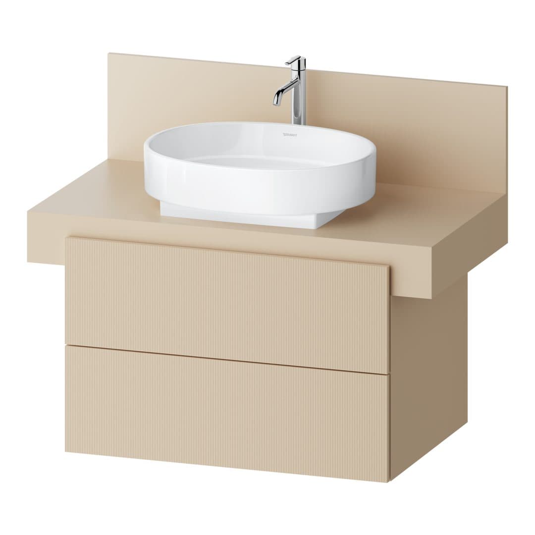 Duravit Balcoon – Έπιπλο Νιπτήρα – 800 mm, για κονσόλα, 2 συρτάρια, νιπτήρας κέντρο, 800 x 570 x 534 mm – Sand Beige Structured Matt, Decor (BA50130JEIE0000)