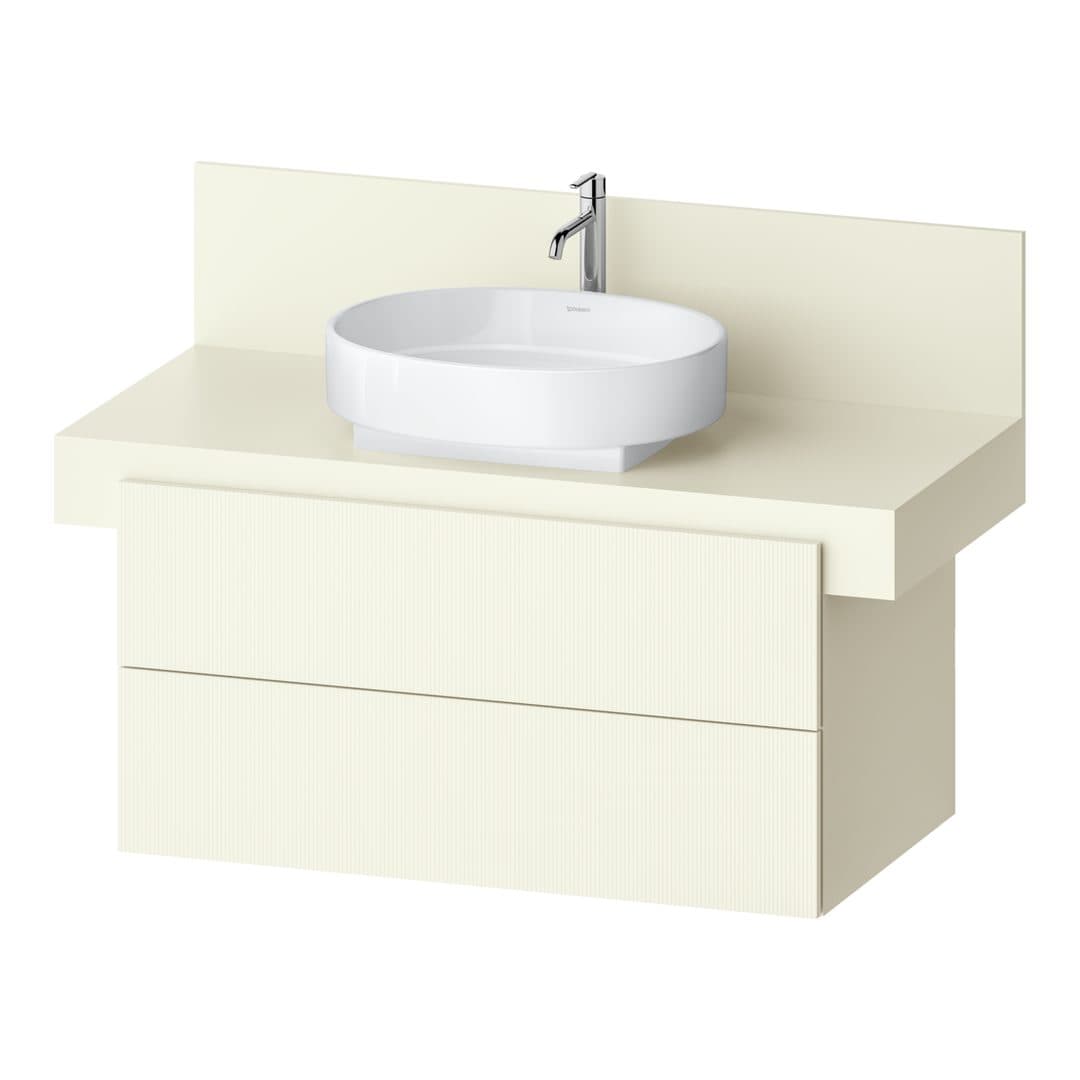 Duravit Balcoon – Έπιπλο Νιπτήρα – 1000 mm, για κονσόλα, 2 συρτάρια, νιπτήρας κέντρο, 1000 x 570 x 534 mm – Ivory Structured Matt, Decor (BA50140JDID0000)