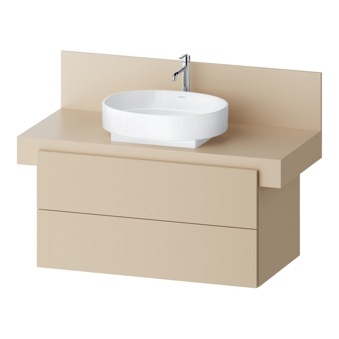 Duravit Balcoon – Έπιπλο Νιπτήρα – 1000 mm, για κονσόλα, 2 συρτάρια, νιπτήρας κέντρο, 1000 x 570 x 534 mm – Sand Beige Structured Matt, Decor (BA50140JEIE0000)